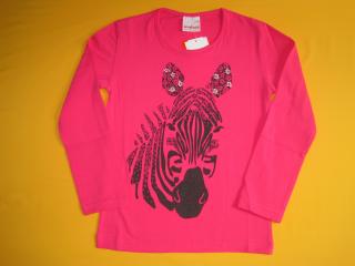 Tričko dl. rukáv Zebra Barva: růžová, Velikost: 134
