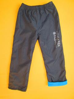 Zateplené šusťákové kalhoty New Arex Fashion 2 Barva: antracitová+tyrkysová, Velikost: 122