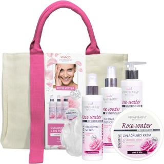 Dámská kabelka kosmetiky s růžovou vodou