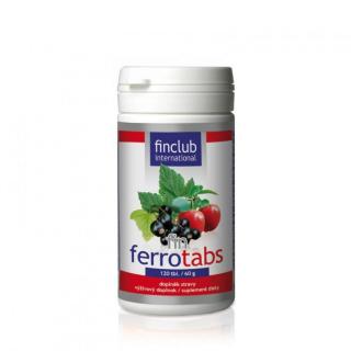 fin Ferrotabs 120 tablet - obsahuje železo, zinek, měď a vitamín C.
