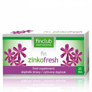fin Zinkofresh 20tbl./14g - Osvěžující cucavé tablety - péče o krk a dýchací cesty