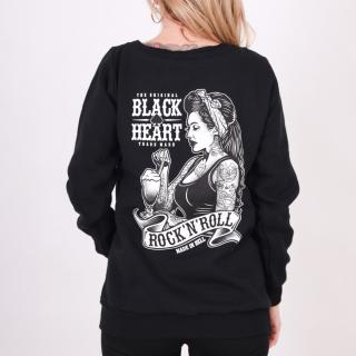 Dámská Mikina BLACK HEART PIN UP SHAKE Barva: Černá, Velikost: XL