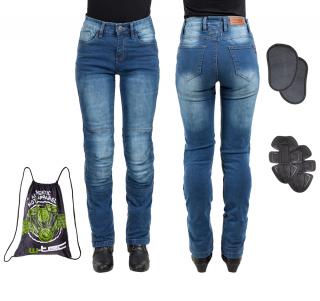 Dámské moto jeansy W-TEC Lustipa - modrá Barva: Modrá, Velikost: XXL