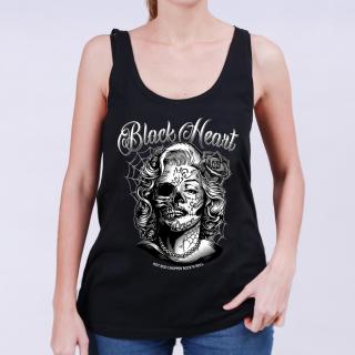 Dámské Tílko BLACK HEART DIRTY QUEEN Barva: Černá, Velikost: XL