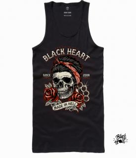 Dámské Tílko BLACK HEART JENY SKULL Barva: Černá, Velikost: L