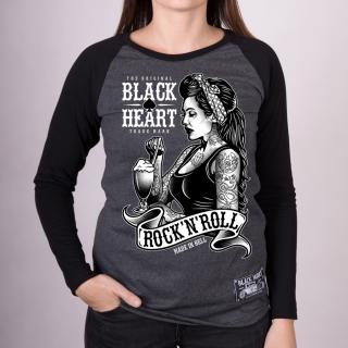 Dámské Tričko BLACK HEART PINB SHKE LS Barva: šedá, Velikost: M