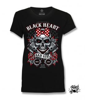 Dámské Triko BLACK HEART BELL PISTON Barva: Černá, Velikost: XL