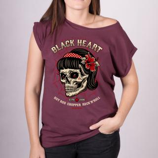 Dámské Triko BLACK HEART SARINA EXT Barva: Červená, Velikost: XL