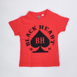 Dětské Triko BLACK HEART ACE RED Barva: Červená, Velikost: 2-3-R