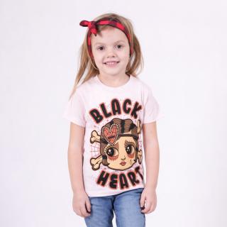 Dětské Triko BLACK HEART BETTY PINK Barva: Růžová, Velikost: 3-4-R