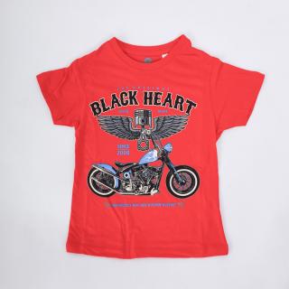 Dětské Triko BLACK HEART BLUE CHOPPER Barva: Červená, Velikost: 10-11-R