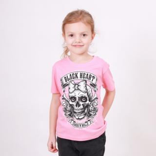 Dětské Triko BLACK HEART MISS MURDER Barva: Růžová, Velikost: 3-4-R