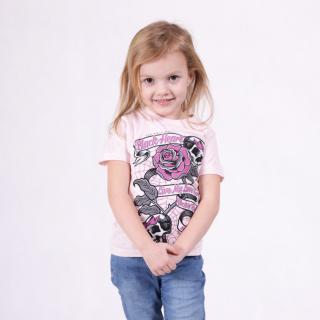 Dětské Triko BLACK HEART RIBBON ROSE Barva: Růžová, Velikost: 10-11-R