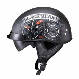 Moto přilba W-TEC Black Heart Rednut - Motorcycle/Matt Black Barva: Černá, Velikost: S