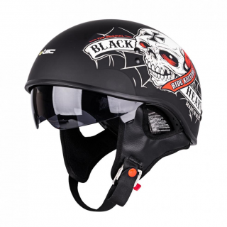 Moto přilba W-TEC V535 Black Heart Crusty Demons Barva: Černá, Velikost: XL