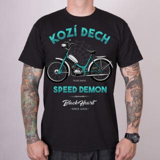 Motorkářské Tričko BLACK HEART KOZÍ DECH jawa stadion s11 Barva: Černá, Velikost: XL