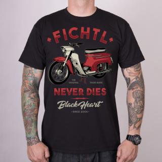 MOTORKÁŘSKÉ Triko BLACK HEART FICHTL Barva: Černá, Velikost: 3Xl