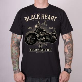 MOTORKÁŘSKÉ Triko BLACK HEART MOTORCYCLE Barva: Černá, Velikost: L