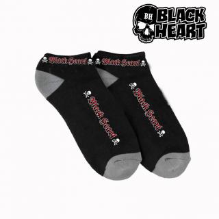 Nízké Ponožky BLACK HEART SKULL BLK Velikost: 10-11