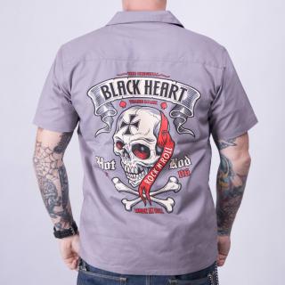Pánská Košile BLACK HEART CRUSTY DEMONS Barva: šedá, Velikost: M