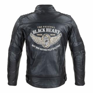 Pánská kožená bunda W-TEC Black Heart Wings Leather Jacket - černá Barva: Černá, Velikost: 3Xl