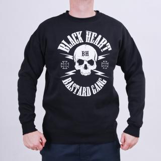 Pánská Mikina BLACK HEART BASTARD GANG Barva: Černá, Velikost: 3Xl