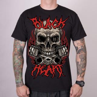 Pánské Tričko BLACK HEART METAL HEAD Barva: Černá, Velikost: 3Xl