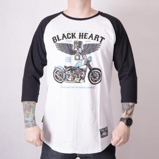 Pánské Triko BLACK HEART BLUE CHOPPER RG Barva: Bílá, Velikost: L