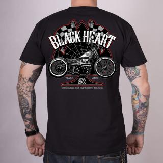 Pánské Triko BLACK HEART  CHOPPER RACE Barva: Černá, Velikost: L
