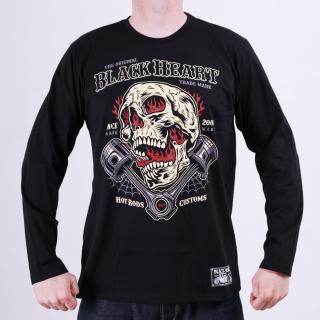 Pánské Triko BLACK HEART FLAME PISTON LS Barva: Černá, Velikost: 3Xl