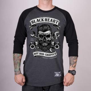 Pánské Triko BLACK HEART RESPECT TRADITION Barva: šedá, Velikost: XXL