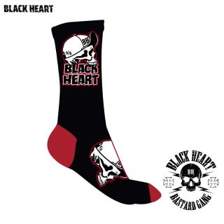 Ponožky BLACK HEART CAP SKULL RED /BLK Velikost: 10-11