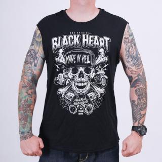 Triko bez Rukávu BLACK HEART SINNER Barva: Černá, Velikost: M