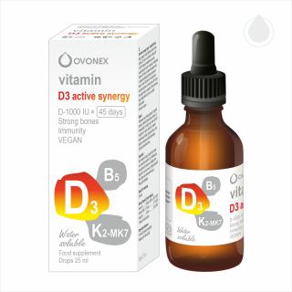 Vitamín D3+K2 pro dospělé, vodou ředitelné (25ml)