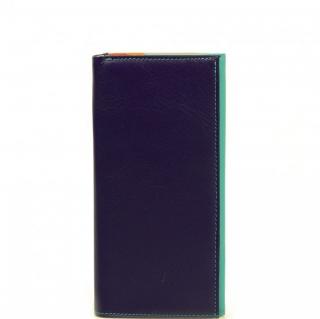 Dámská kožená peněženka Peonia modro - oranžová