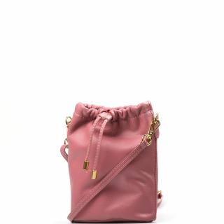 Kožená crossbody kabelka Ornella růžová
