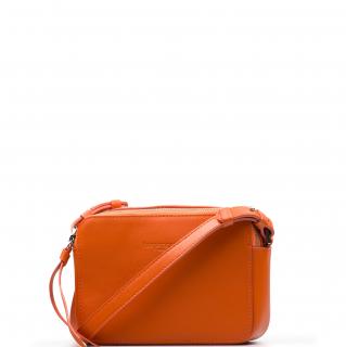 Kožená crossbody kabelka Poppy oranžová