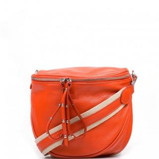 Kožená crossbody ledvinka Merle oranžová