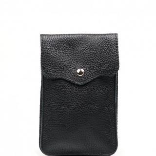 Kožená mini kabelka Jessi na telefon černá