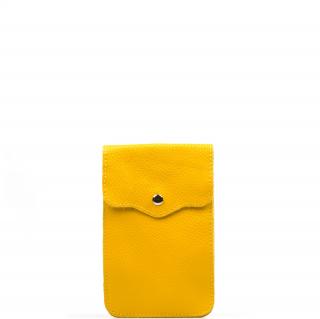 Kožená mini kabelka Jessi na telefon žlutá