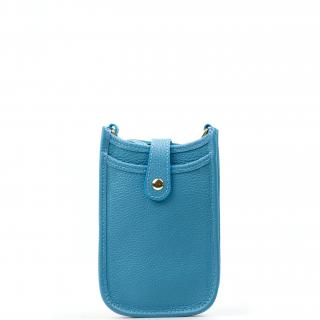 Kožená mini kabelka Lana světle modrá