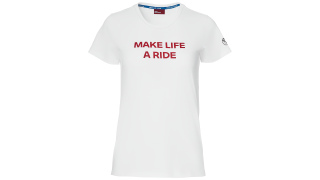 Dámské triko Make Life a Ride bílé Velikost: 2XL