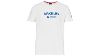 Pánské triko Make Life a Ride bílé Velikost: L