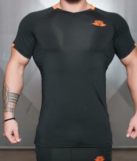 Pánské sportovní tričko Anax - black / orange Velikost: L