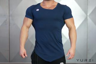 Pánské tričko AESYMETRIC V-NECK - navy blue Velikost: L