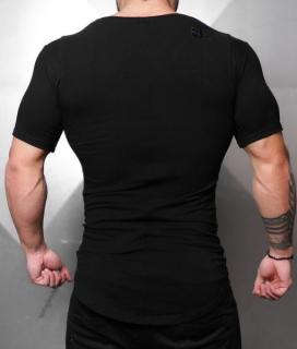 Pánské tričko NEO DOUBLE CUFFED - black Velikost: M