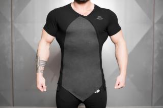 Pánské tričko YUREI Konstrukt - black / dark grey Velikost: XL