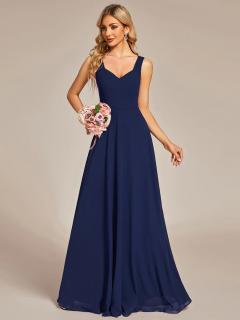 Modré šaty na svatbu ES01728NV Velikost: EU 36 / US 04, Barva: Modrá