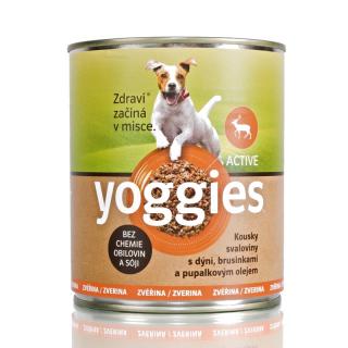 Yoggies zvěřinová konzerva pro psy s dýní a pupálkovým olejem Velikost balení: 400 g