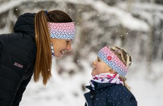 Bosa Chilly Snow Flakes pink kids - sportovní dětská čelenka